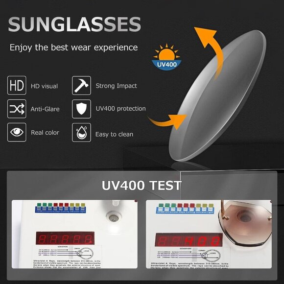 Oversized Rimless Sunglasses Women UV400 Diamond Lens Fashion Accessory main image 4